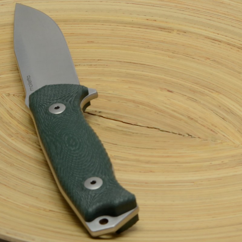 Coltello tattico Commando manico in acciaio + G10 verde